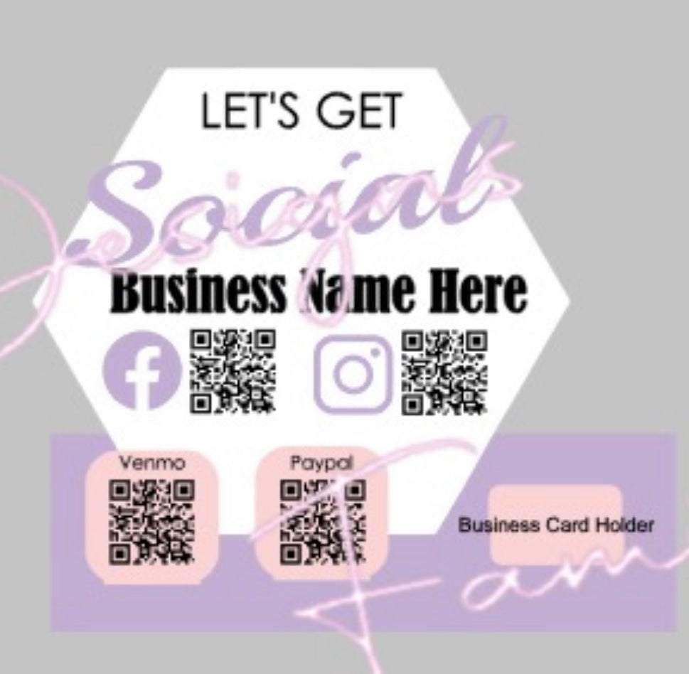 Custom Hexagon Acrylic QR Sign / Scan to Pay Sign 