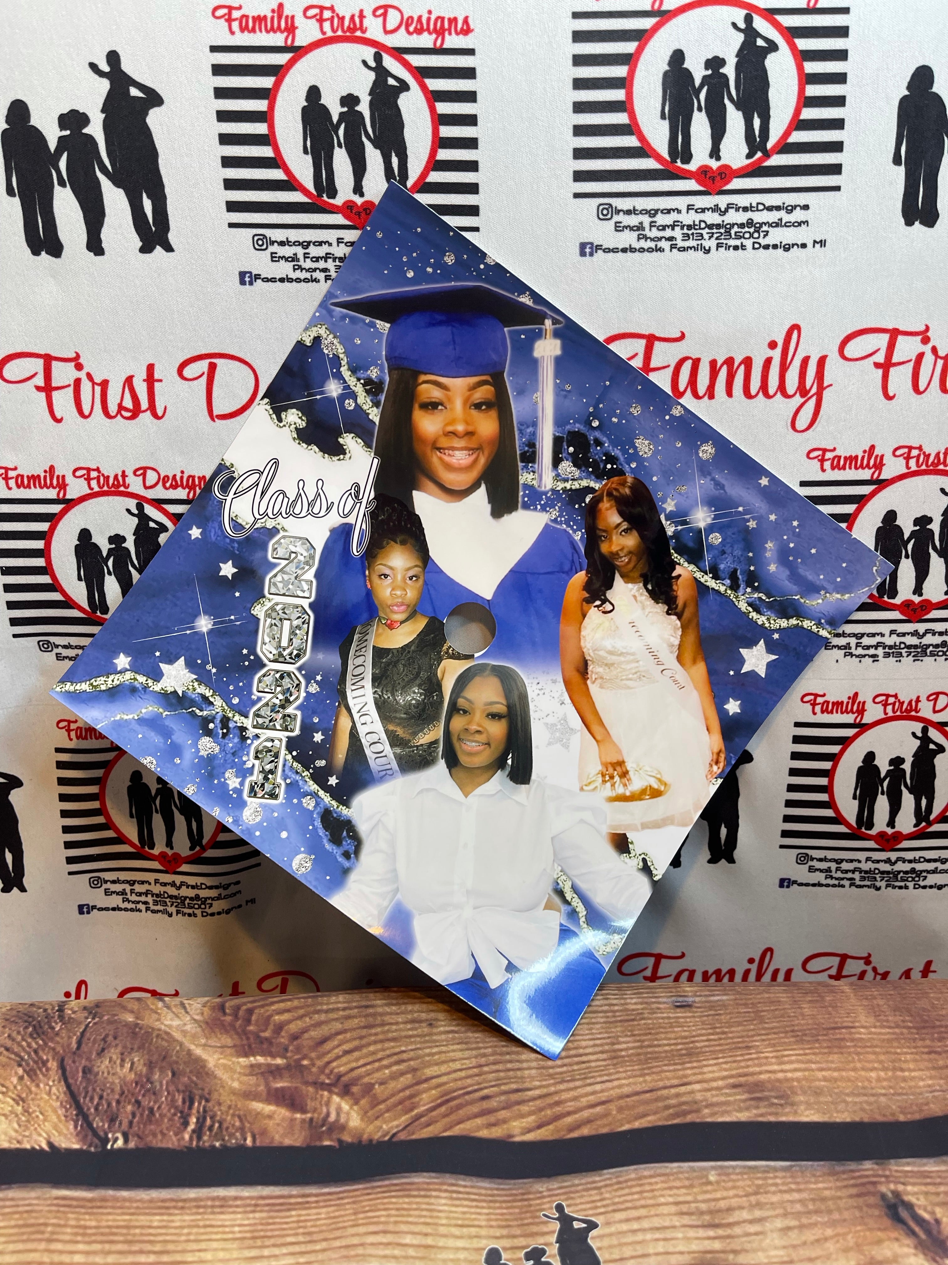 Custom Graduation Cap Topper – Family First Designs LLC